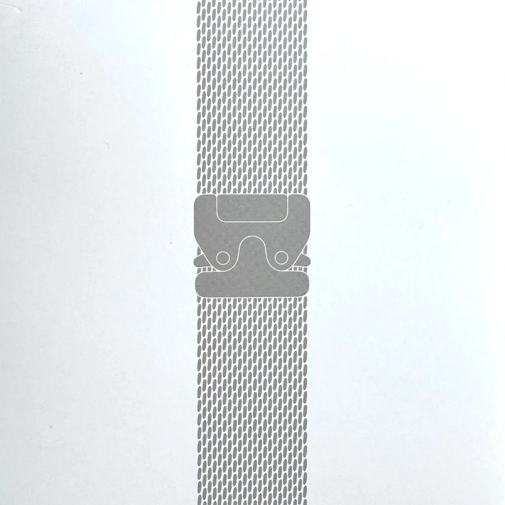 Apple iWatch 49mm NATURAL Titanium Milanese Loop size "M" for Ultra2 Sealed, New - Picture 2 of 14
